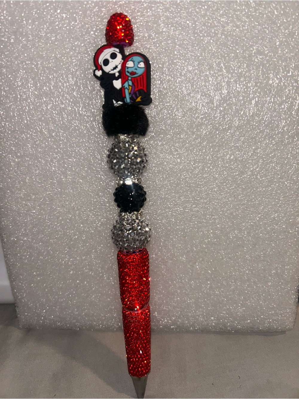 Jack and sally beaded pen